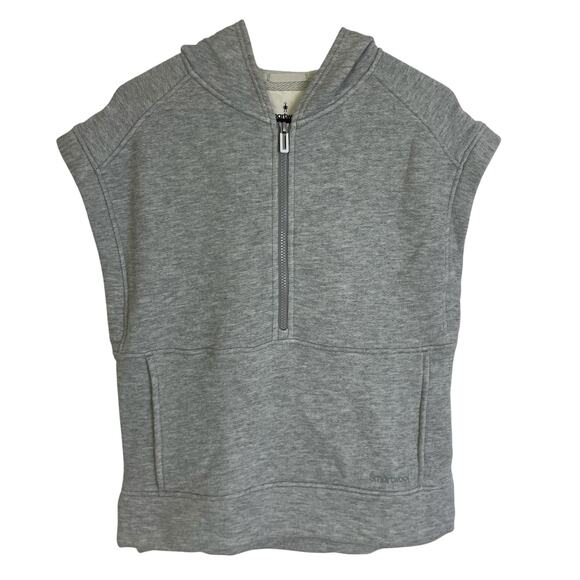 Smartwool Terry Hoodie Sweatshirt Womens Small Grey Sleeveless Wool Blend EUC - Picture 1 of 12